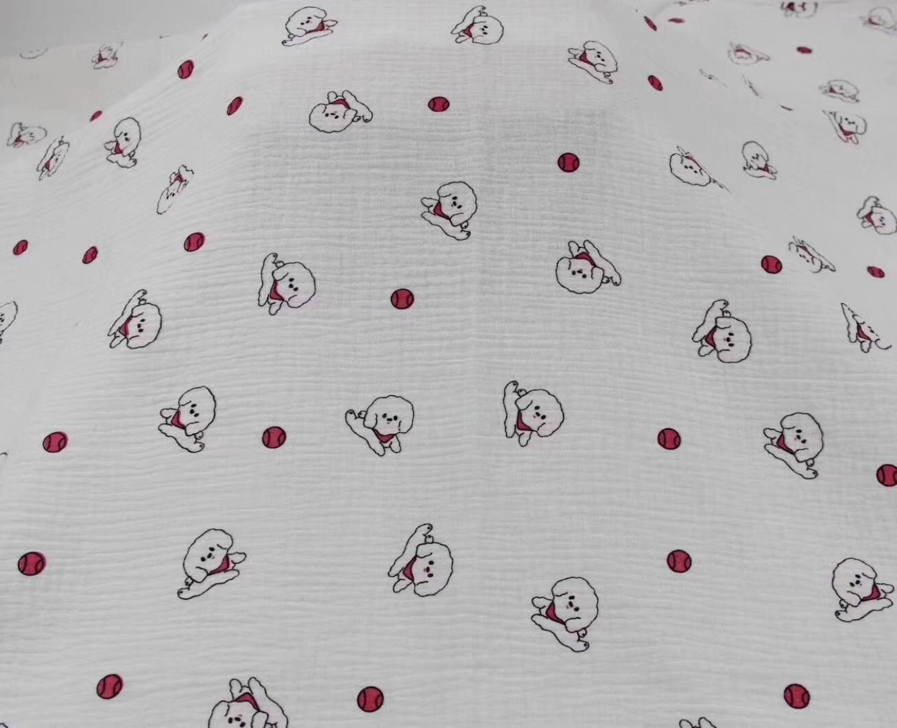 双层纱布双层绉布全棉纱布双层绉布印花绉布印花纱布全棉印花绉布防蚊裤睡衣家居服睡裙婴童母婴儿童纯棉面料详情图1