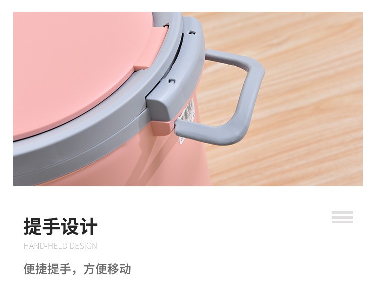 Creative and fashionable home, pedal and hand-press trash can small size detail image 10