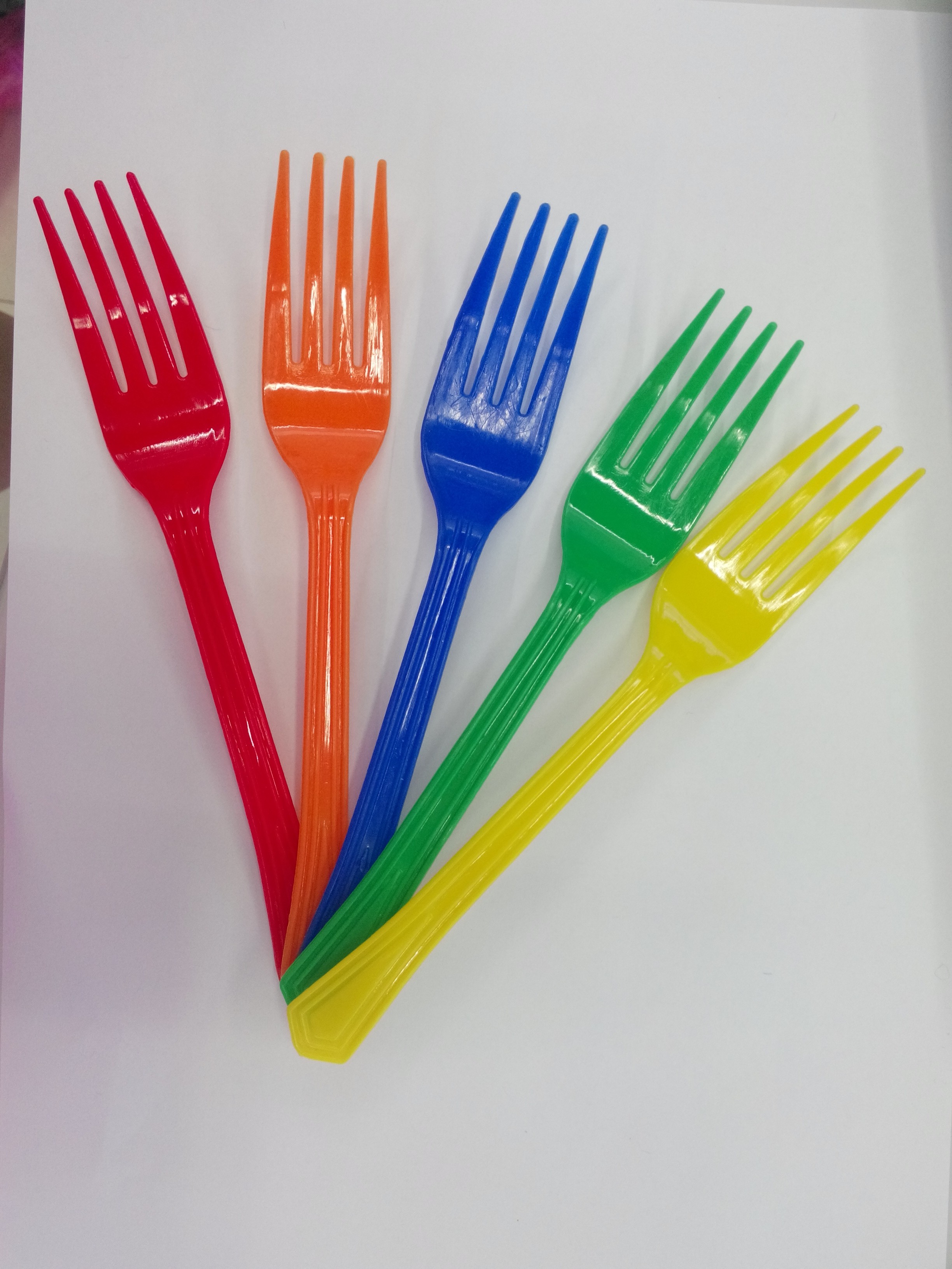 Disposable Plastic Tableware Plastic Knife, Disposable Color Knife, Disposable Plastic Knife, Disposable Color Plastic Tableware Color Knife, Fork And Spoon Specification drawing