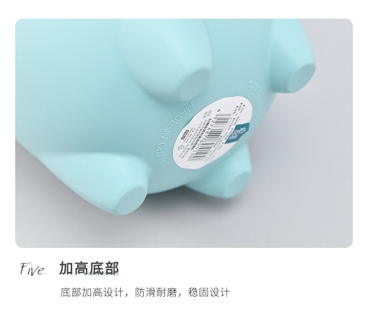 Creative cartoon cute pig desktop trash can, push-type large-capacity multi-functional compact classified trash can detail image 10