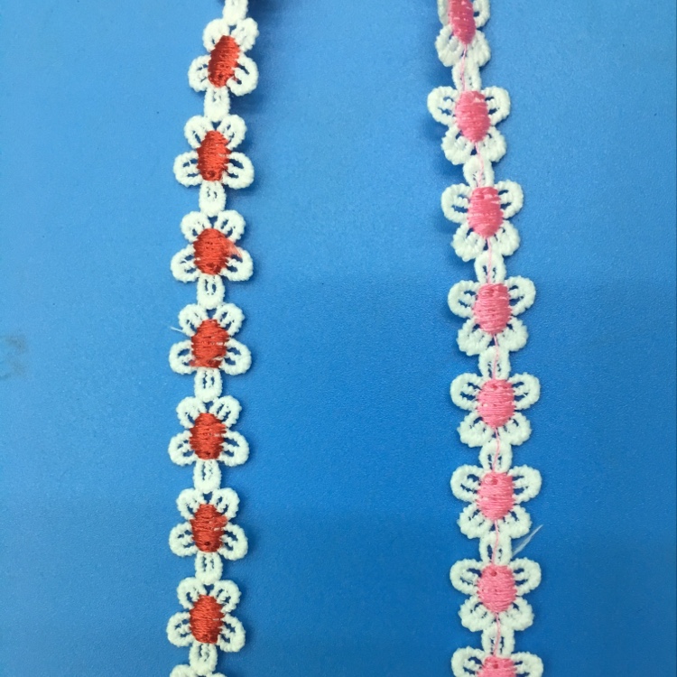 晶彩花边、水溶多色彩色花边，花朵牛奶丝花边 details Picture