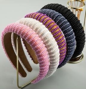 Pearl Millet Zhuhai Cotton Head Hoop, Hair Clips, Hair Accessories, Wholesaling 12 Batches details Picture