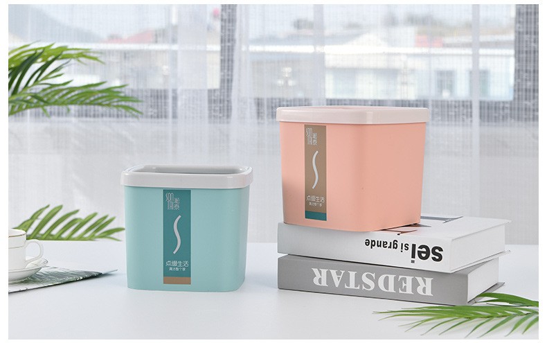 Large-sized multi-functional square storage bucket for home desktop detail image 11