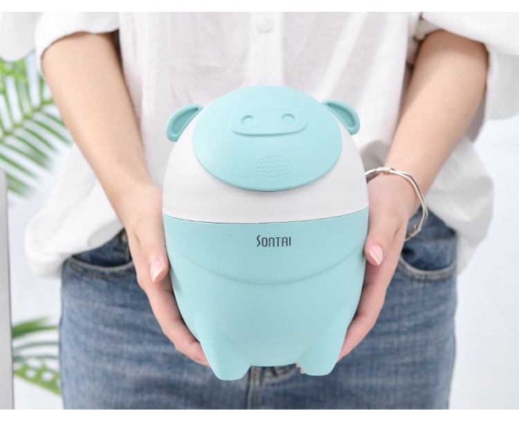 Creative cartoon cute pig desktop trash can, push-type large-capacity multi-functional compact classified trash can detail image 13