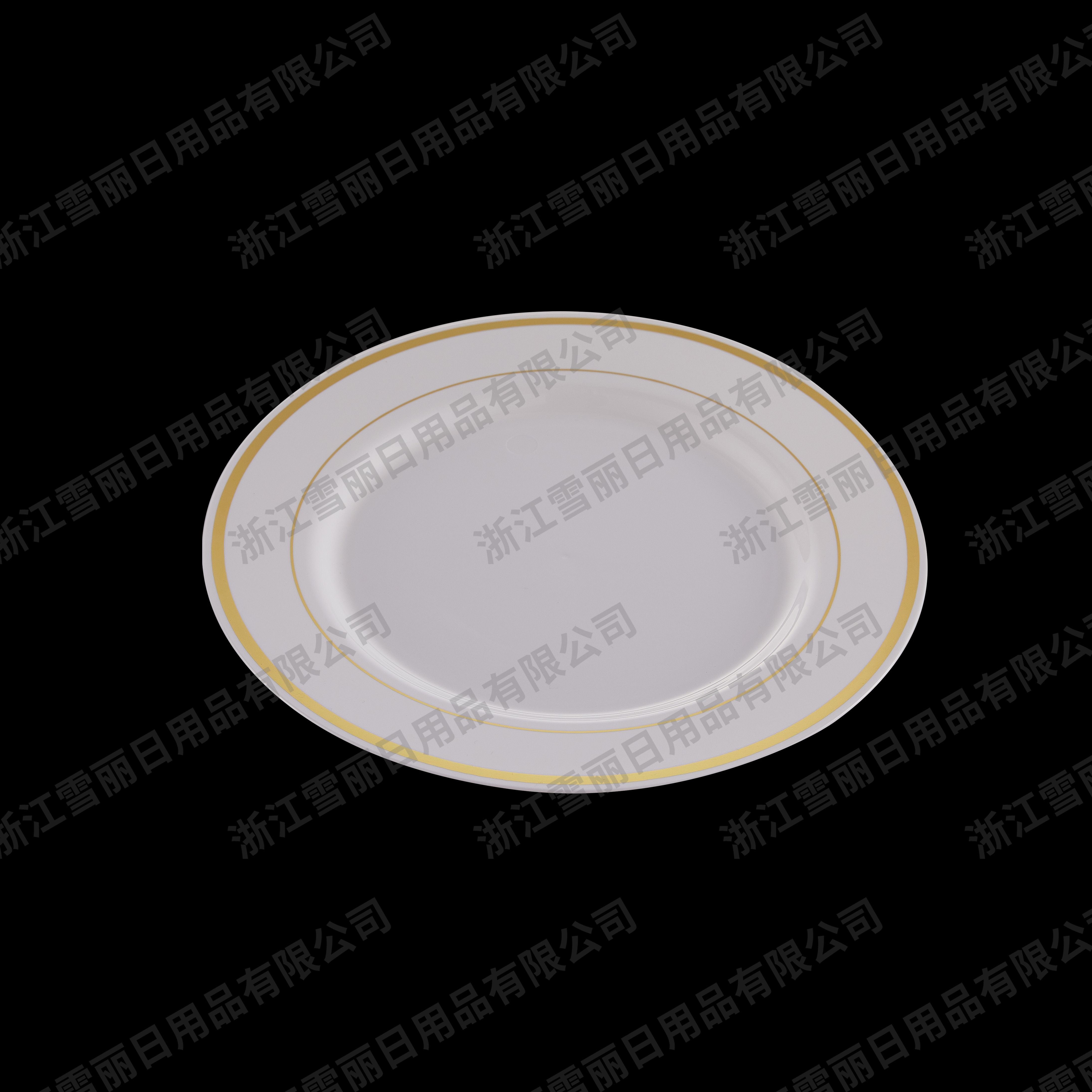 Plastic plate, disposable plastic plate, PS plate, 10 inch plastic plate, birthday supplies plate, birthday party plate imitation ceramic plastic plate double wire thumbnail