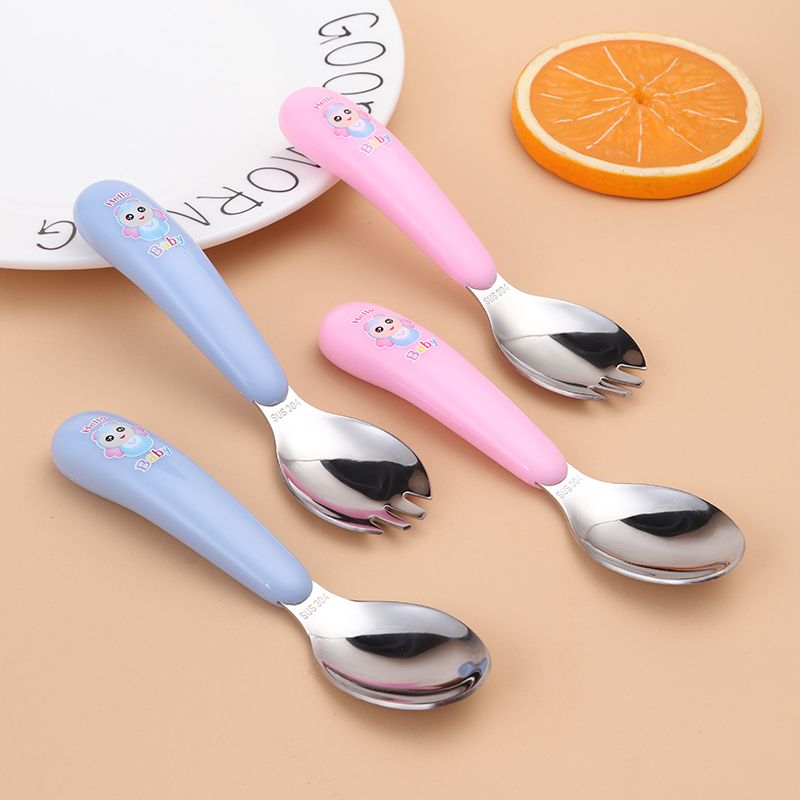 儿童餐具便携套装 304不锈钢勺子叉子训练筷餐具宝宝卡通叉勺