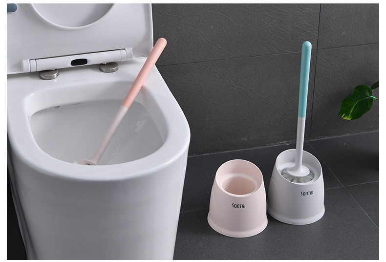 Simple and creative home-style draining toilet brush detail image 12