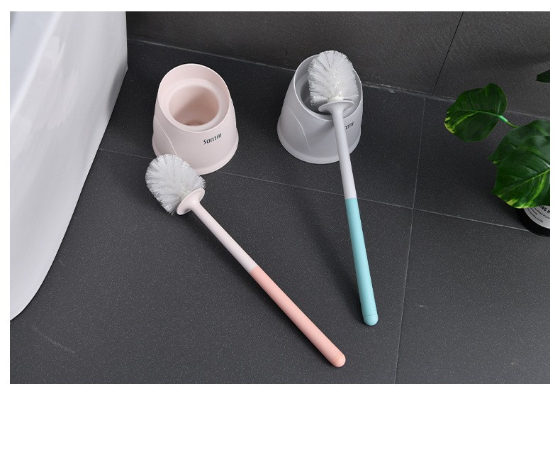 Simple and creative home-style draining toilet brush detail image 14