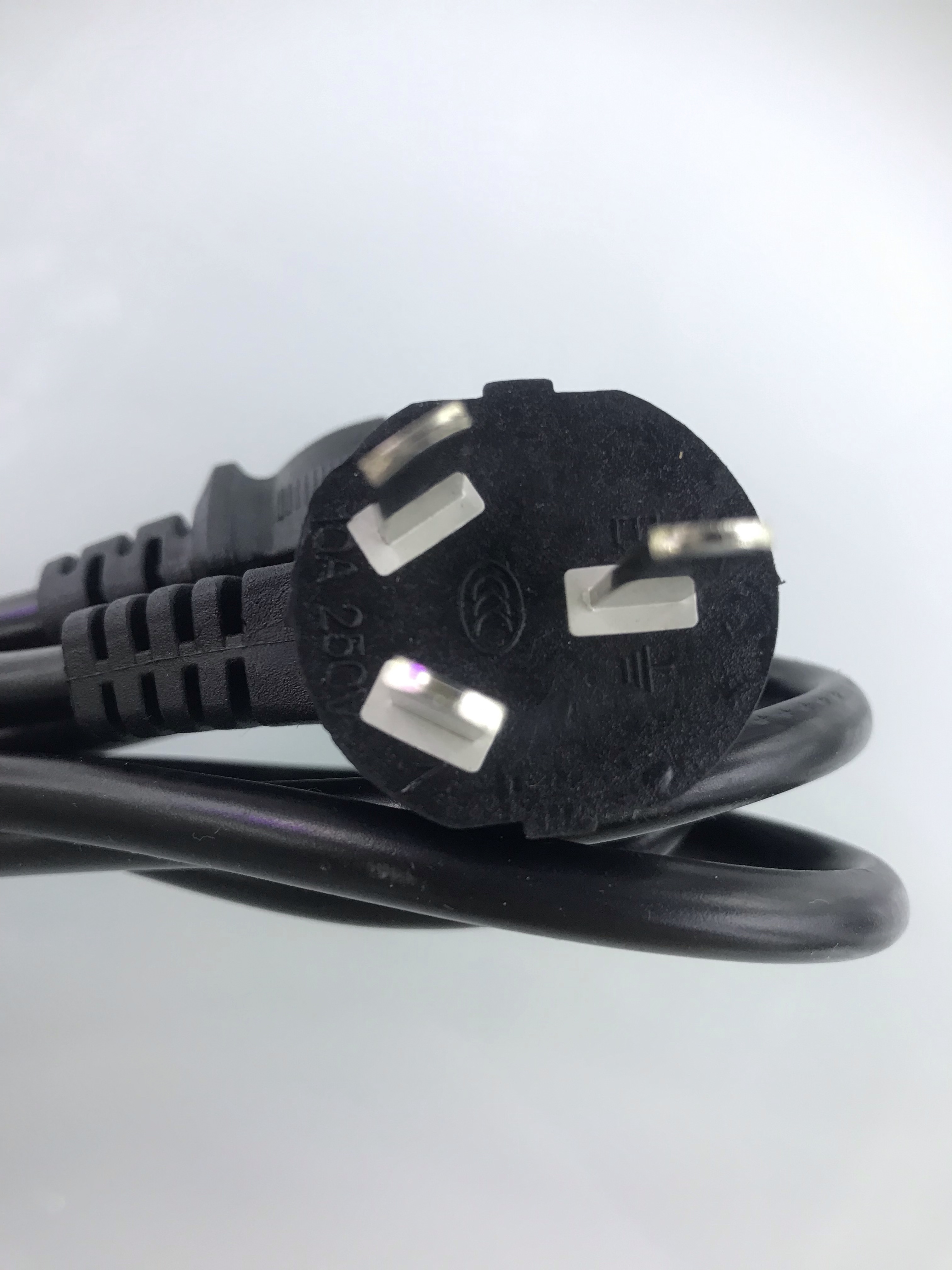 厂家直销国标品字尾电源线 1.5米电脑机箱电源线 打印机dc线批发 AC线白底实物图