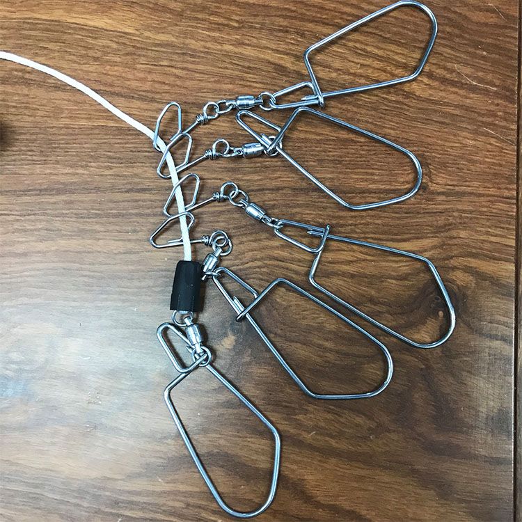 路亚活鱼扣锁鱼器便携式拴鱼绳不锈钢丝串挂绑套鱼锁绳专用产品图