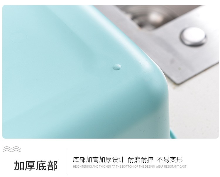 碗筷收纳分层沥水水萝 纯色带盖镂空设计水萝详情图8