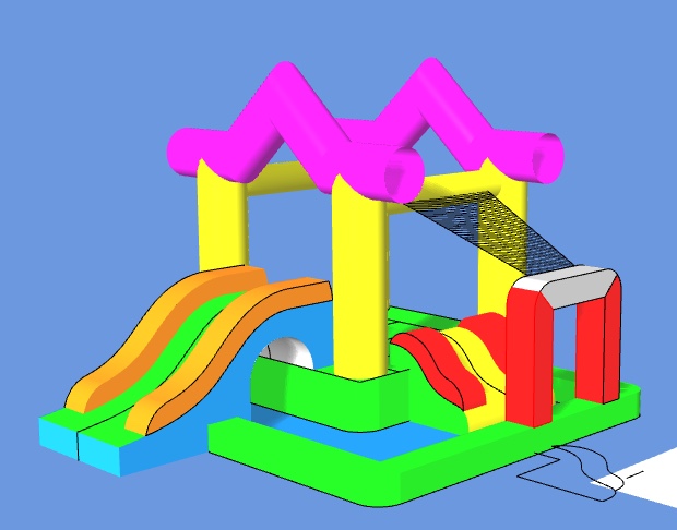福斯特气模厂家直销充气玩具充气水池充气城堡淘气堡充气滑梯碰碰球家用牛津布城堡