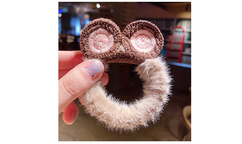 Rabbit fur hair bands and ear rubber bands undefined