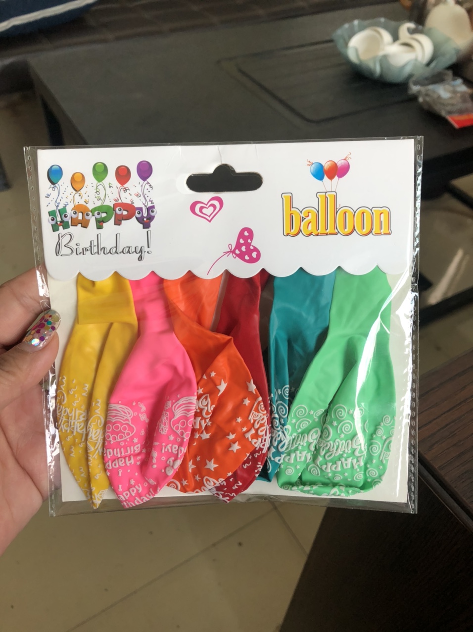 6 pieces of card-packed balloons