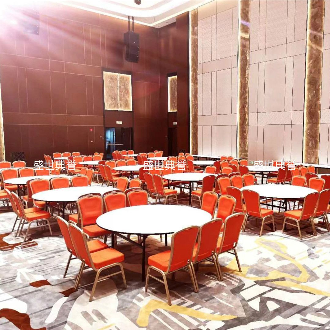 上海五星级酒店宴会厅家具国际会议中心铝合金宴会椅婚宴酒席铝椅产品图