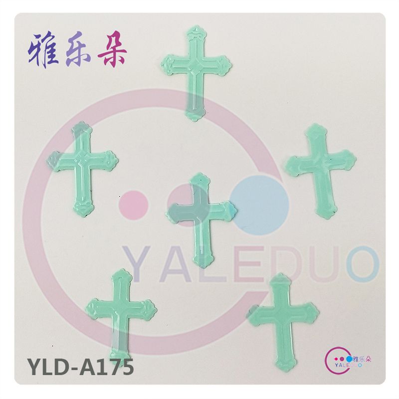 18x24mm cross PVC sequins cross-border e-commerce clothing pendant accessories crystal clay photography manicure accessories thumbnail