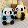 韩版可爱毛绒背包熊猫儿童书包熊猫玩具包包儿童双肩包厂家直销图