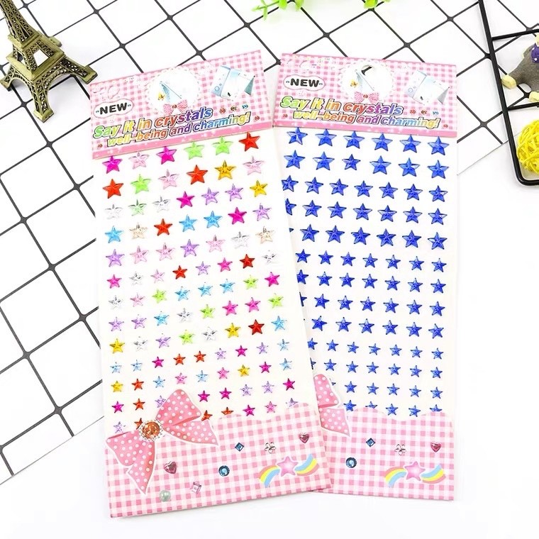 圆形爱心梅花方块钻贴水晶亚克力宝石装饰贴儿童DIY手工用品详情图2