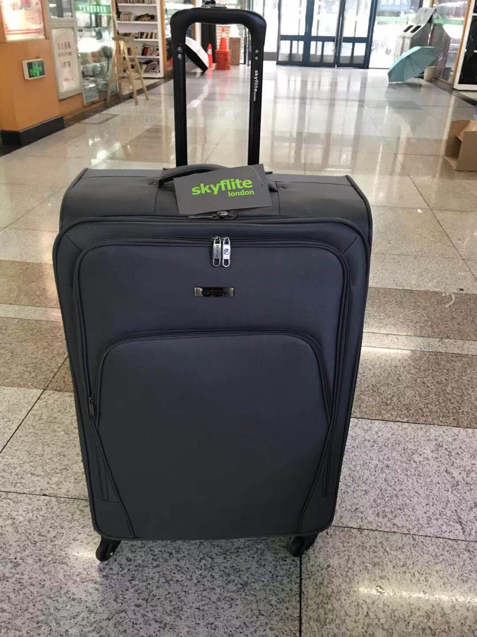Yiwu Selection 20-inch 1901-3 trolley suitcase small canvas boarding luggage light travel business leather suitcase thumbnail