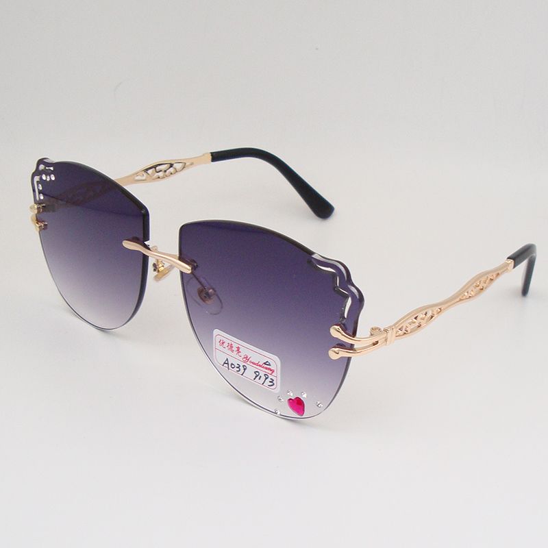 Youde Liang new female set diamond rimless sunglasses European and American fashion glasses 039 thumbnail