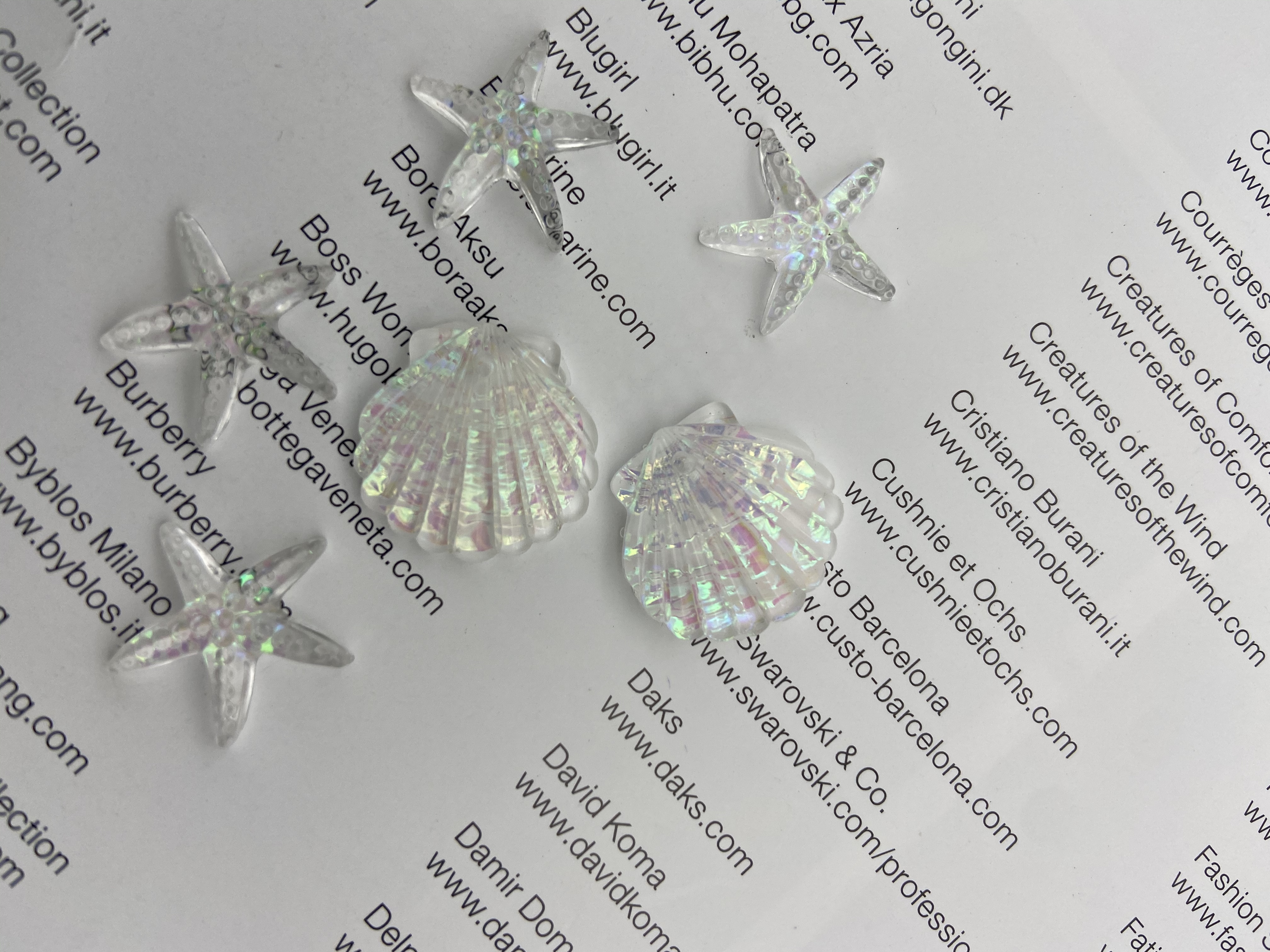 Ocean Series Starfish shell earrings, diy accessories, New core resin flat diamond Specification image