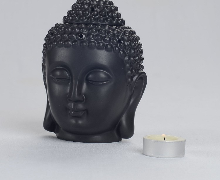 手工镂空佛头陶瓷工艺品佛香炉具熏香茶蜡器具泰中式摆饰详情图6