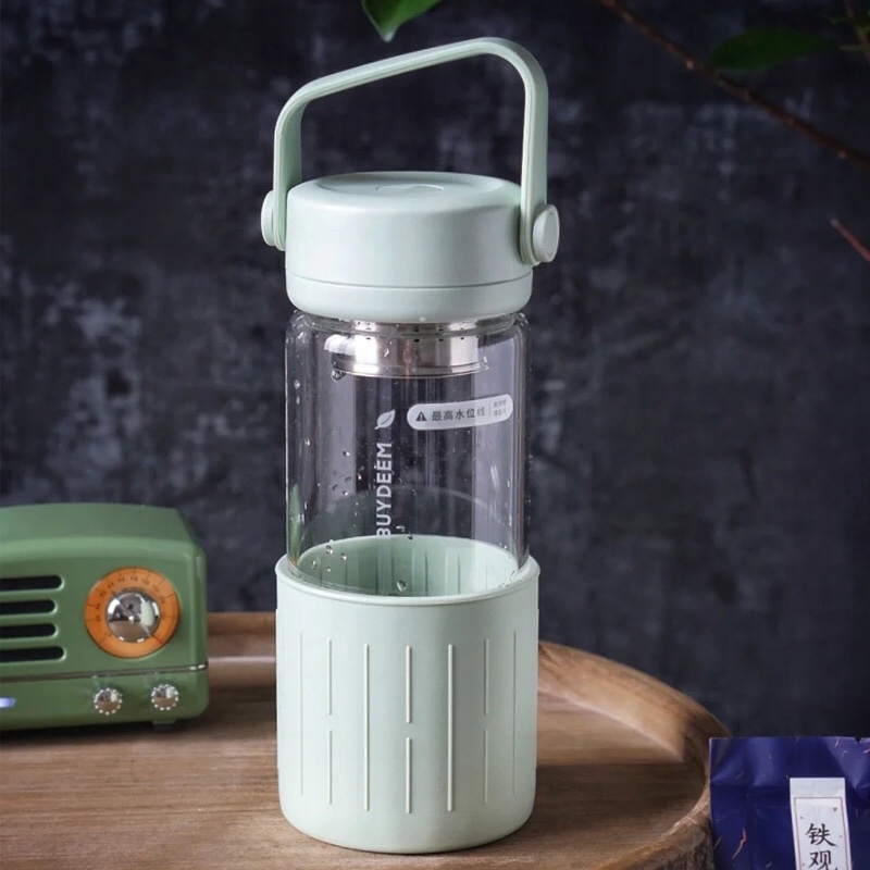 北鼎泡茶随身杯茶水分离玻璃喝水杯家用便携式防烫带盖新品随手杯详情图6