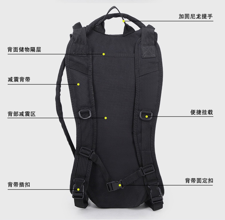 骑行背包户外战术小双肩包大口内胆3L水囊背包迷彩运动水袋小背包详情图6
