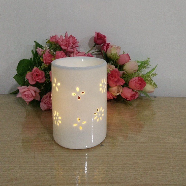 熏香精油炉沉香器具居家摆件蜡烛小夜灯手工镂空陶瓷礼品详情图5