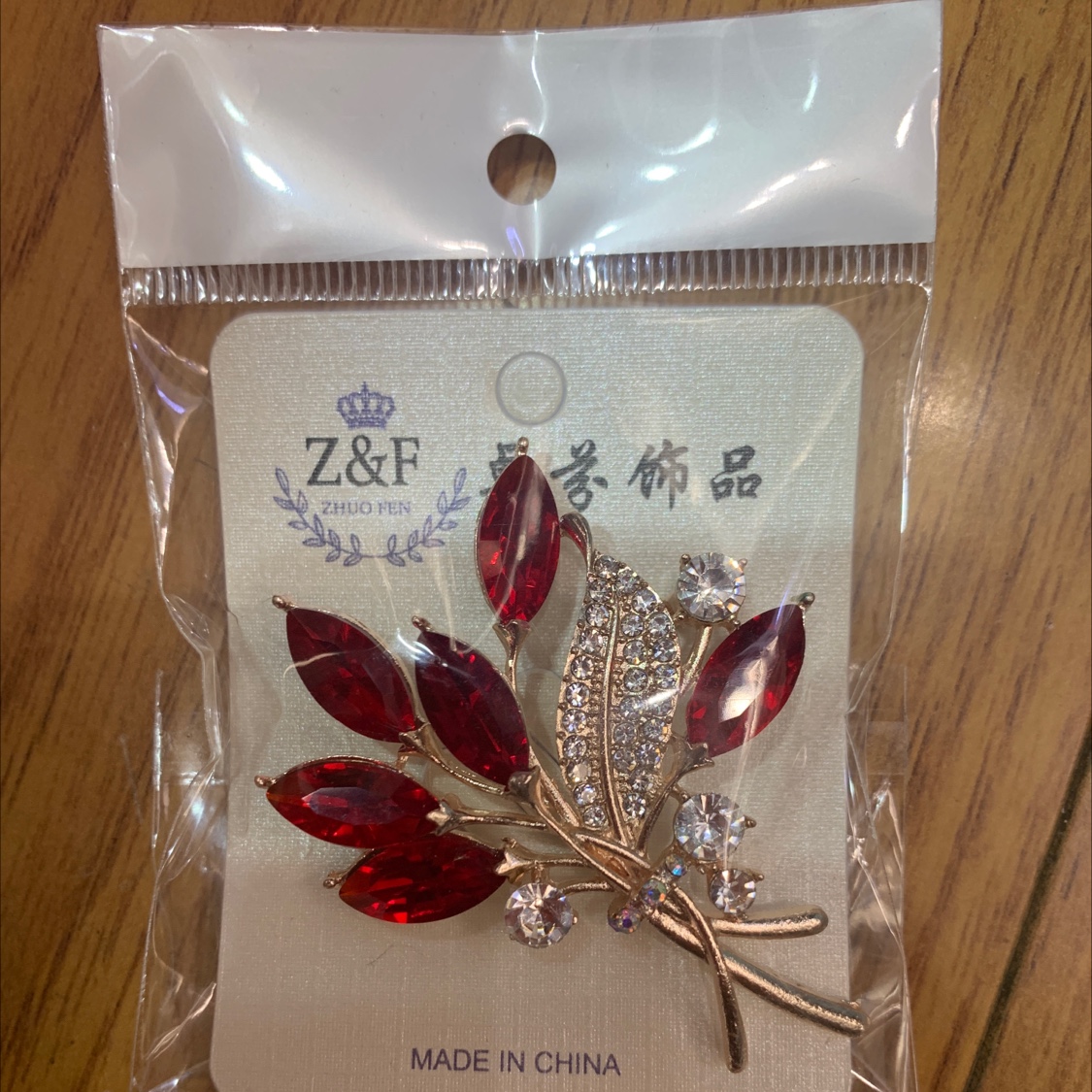 Alloy brooch, color mix thumbnail