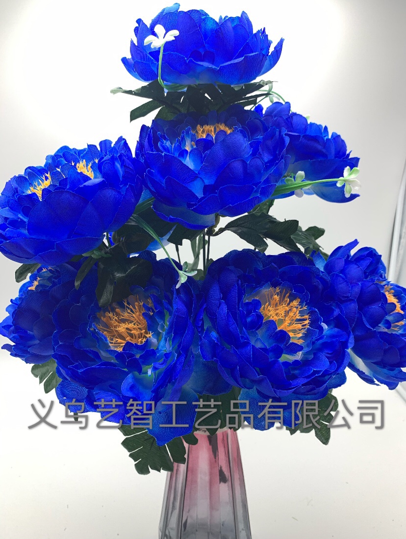 Nine auspicious peonies