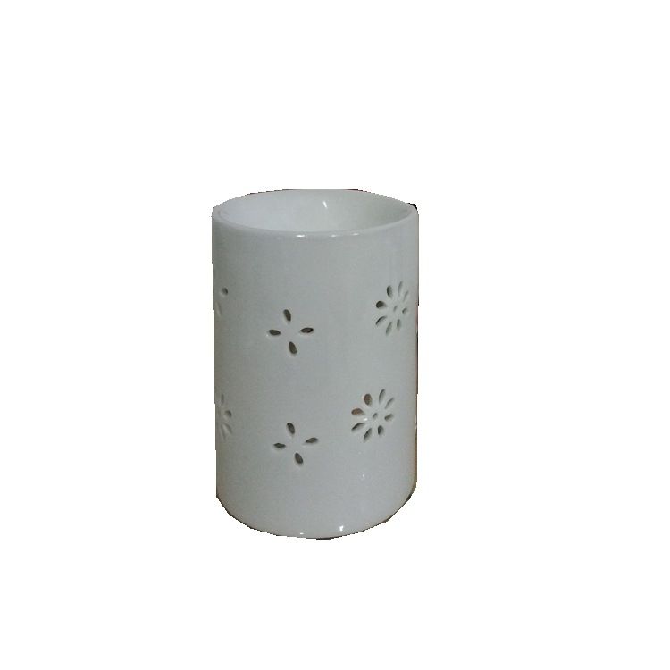 熏香精油炉沉香器具居家摆件蜡烛小夜灯手工镂空陶瓷礼品白底实物图