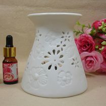 Candle incense burner Japanese decoration handwork hollow ceramic handicraft household decoration high temperature white porcelain
