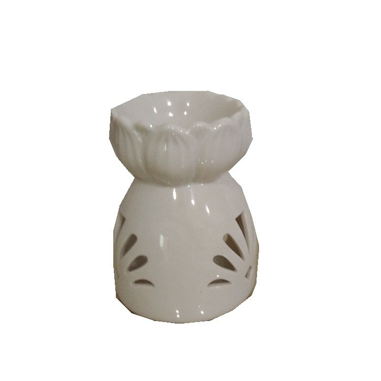 香薰莲花香炉居家摆件 固体茶蜡烛台雕刻工艺品详情图3