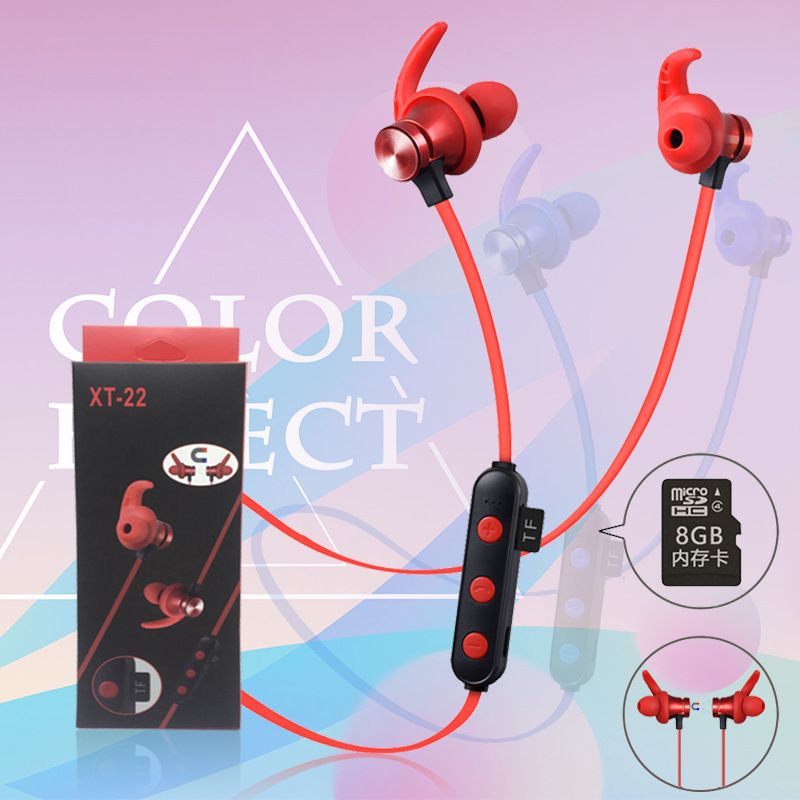 Xt-22 Sports Bluetooth Headphone Plug TF Wireless Sports Headphone plug 4.1 stereo headphone