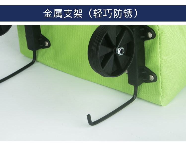 购物拖轮包购物包家用折叠购物车手拉车买菜轮子包折叠购物袋两层可伸缩轮子包详情图1