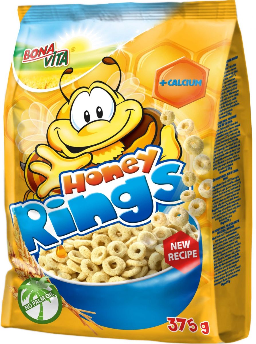 捷克进口波纳维塔BonaVita儿童巧蜂蜜圈麦片375g