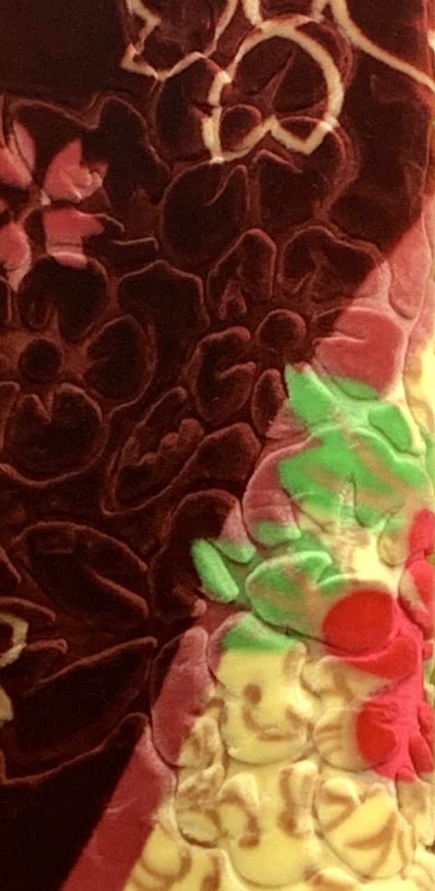 2020 New Blanket Brown Bottom Square Red Edge Green Yellow Bottom Red Flower