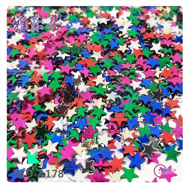 6mm five-pointed star PVC sequins web celebrity best-selling stationery accessories clothing crystal clay stage photography cross-border e-commerce thumbnail