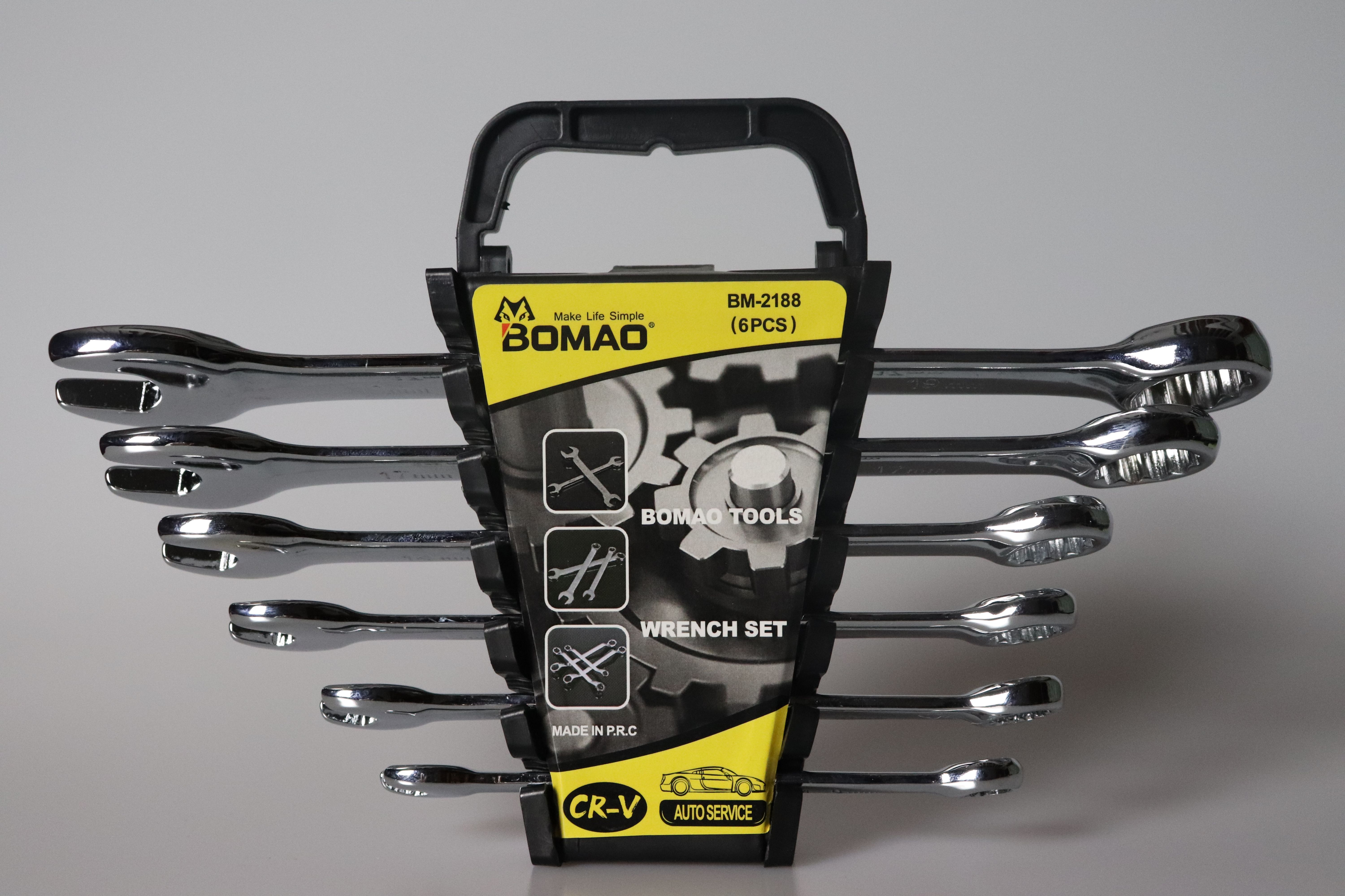 6 piece combination open end wrench mirror material set thumbnail