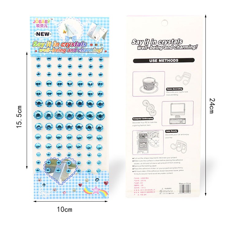 圆形爱心梅花方块钻贴水晶亚克力宝石装饰贴儿童DIY手工用品详情图9