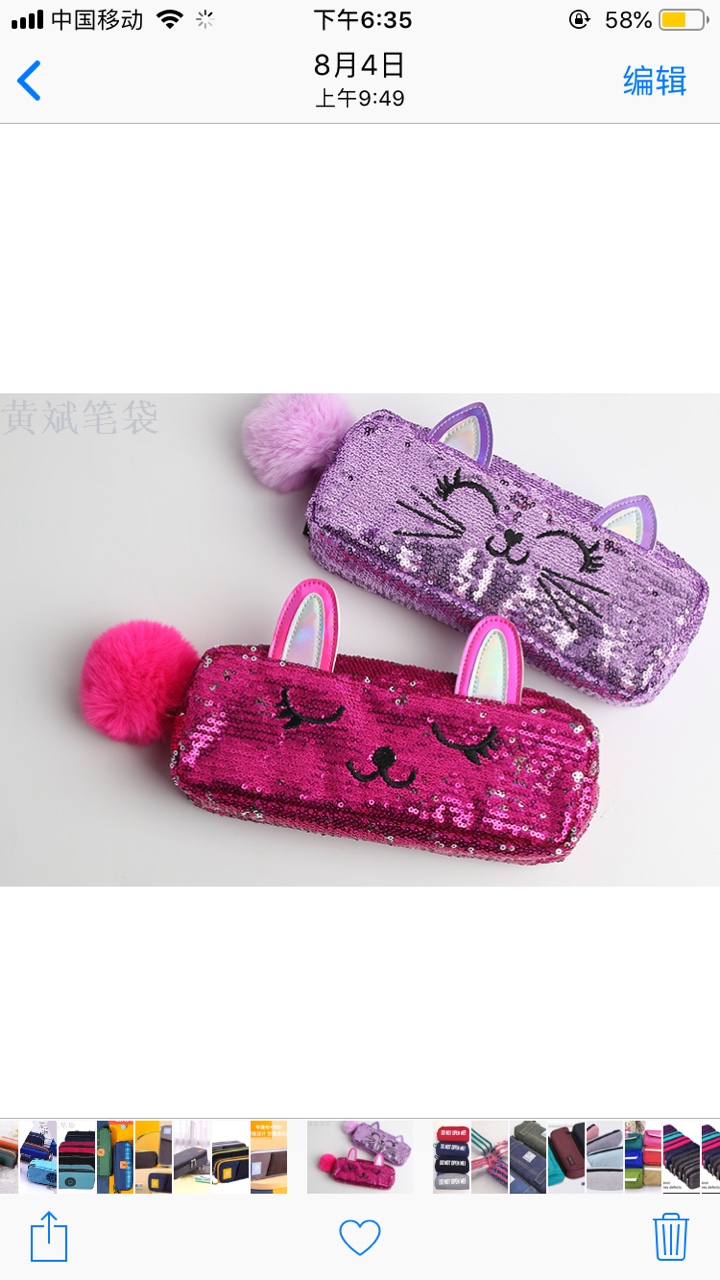 Glitter pen case 6