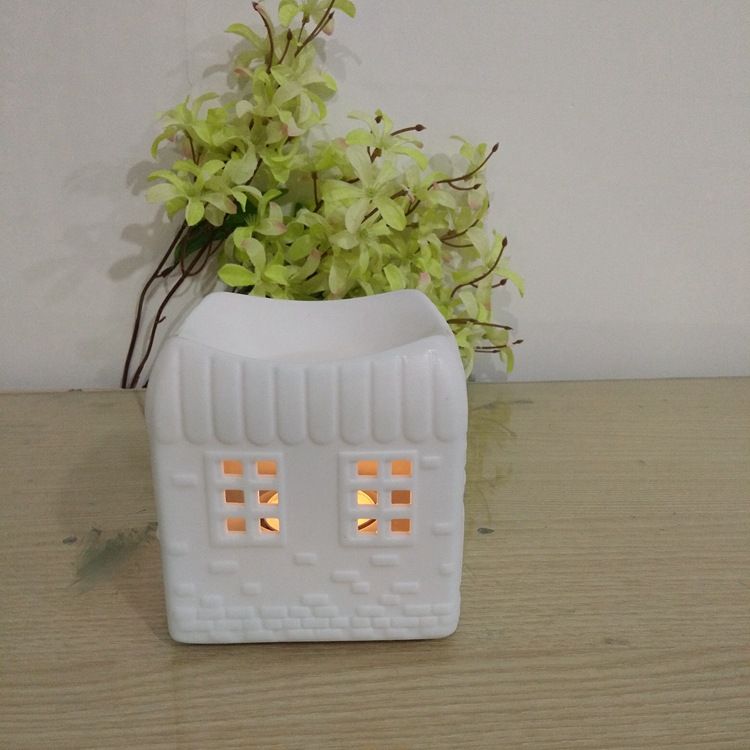 香薰炉固体蜡烛炉 居家摆件陶瓷工艺品德化白瓷香精烛台产品图
