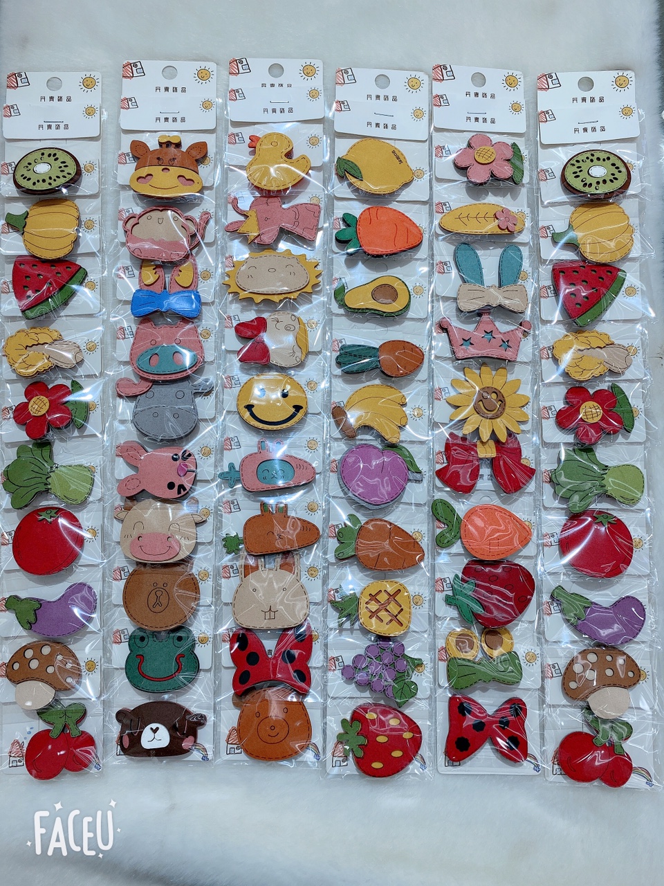 Kids' microfiber fabric fruit cartoon BB clip