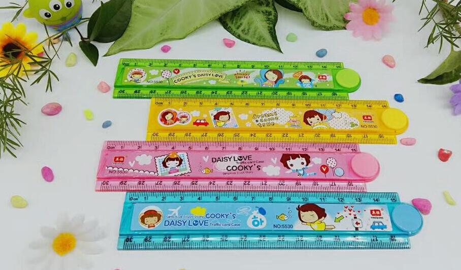 Yingqiang 5530 15cm Cartoon Little girl square student stationery supplies