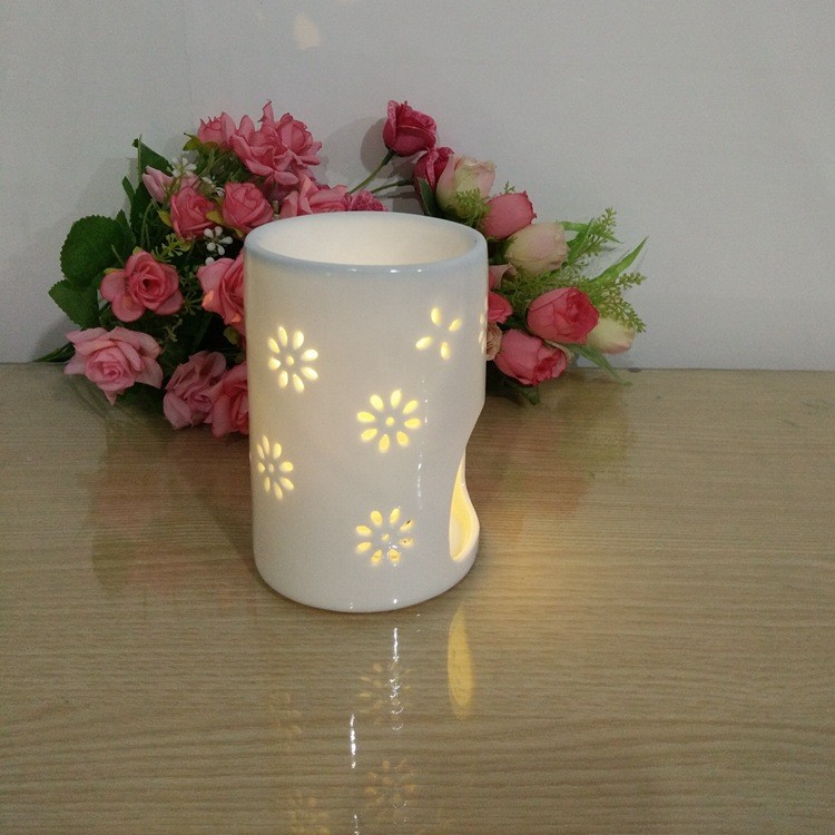 熏香精油炉沉香器具居家摆件蜡烛小夜灯手工镂空陶瓷礼品详情图3