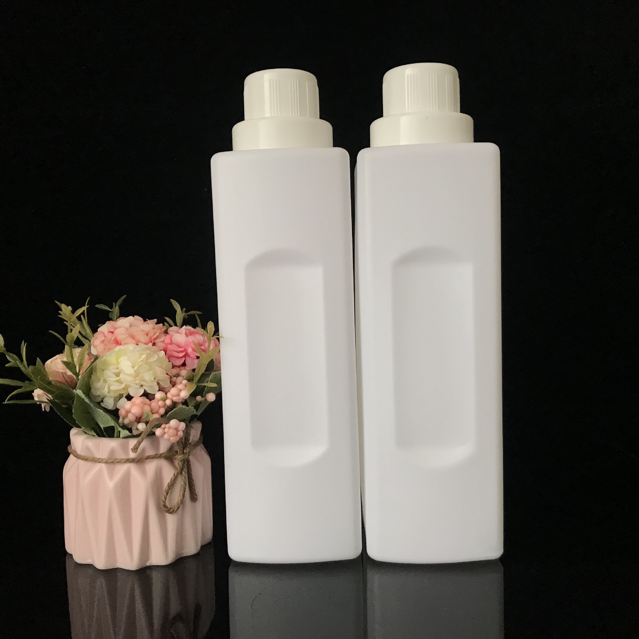 现货1000ml洗手液 1升洗衣液瓶 1L塑料方瓶 洗洁精瓶消毒液瓶