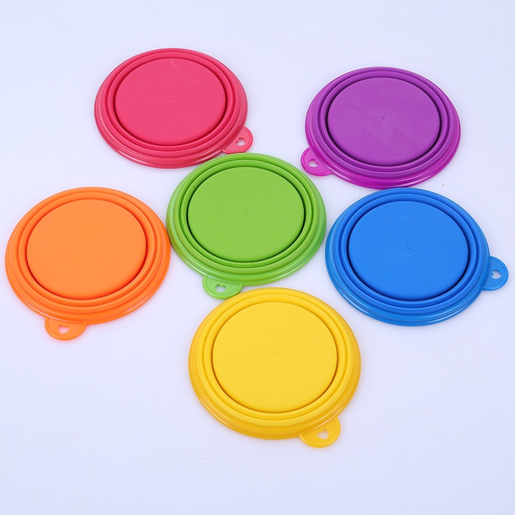 New candy-colored foldable silicone pet bowls, cute dog bowls, cat bowls, pet food utensils and supplies manufacturer wholesale