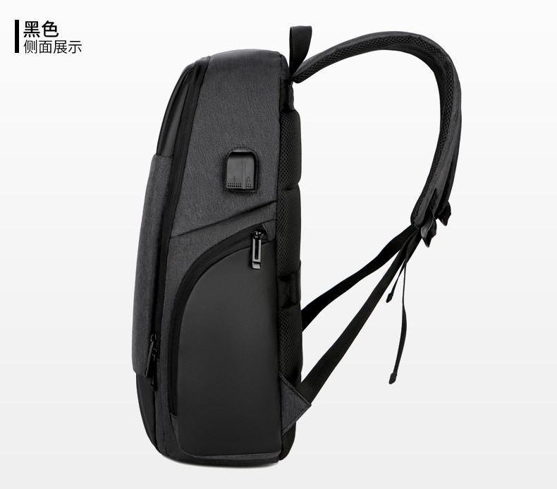 2020新款反光透气多功能USB耳机孔商务男士笔记本电脑双肩背包详情图20