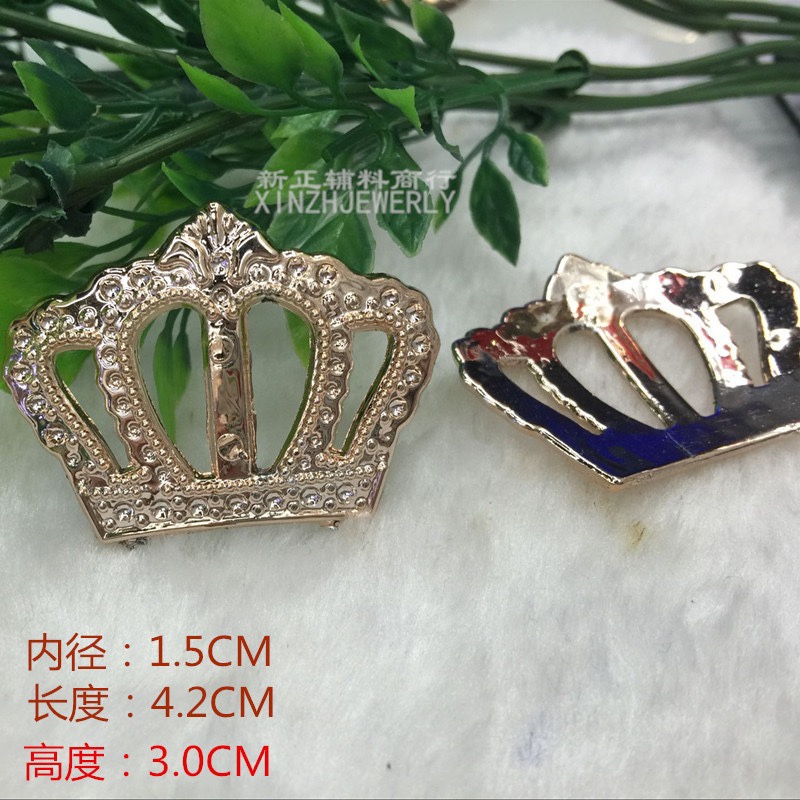 UV塑料三档扣日字扣鞋扣箱包饰品装饰扣皇冠形状扣长期现货供应详情图1